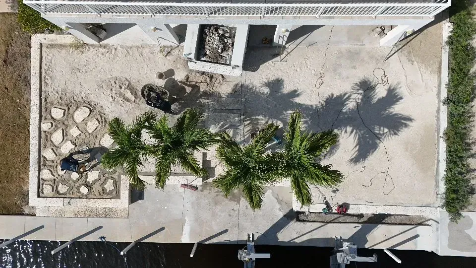 Before: bare construction yard