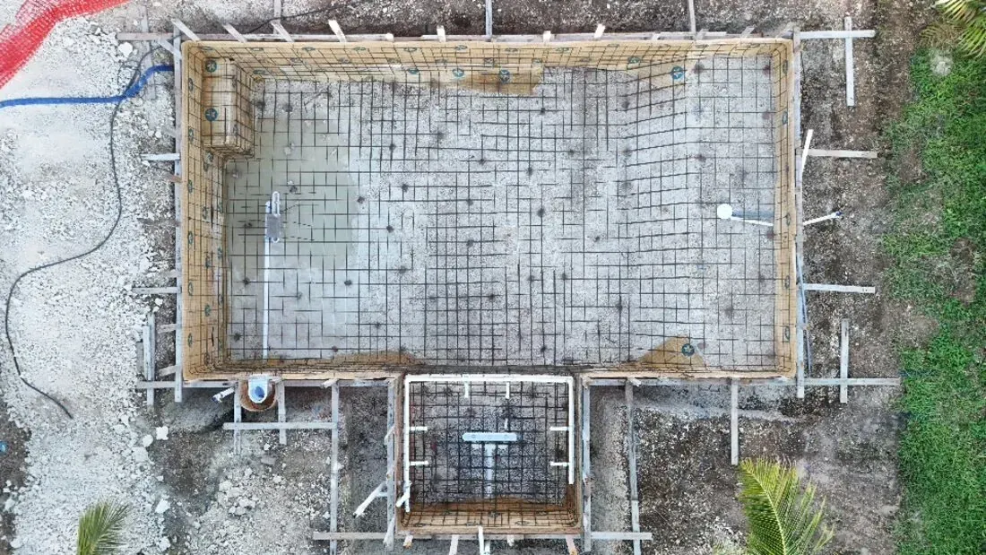 Excavation and structural formwork for a new pool and outdoor living space